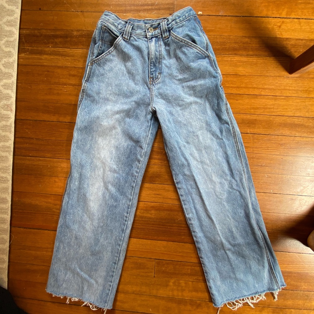 Brandy Melville cargo style light wash jeans